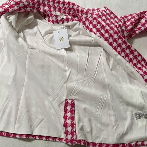 NWT WAYF Women's Houndstooth Tweed Blazer & Skirt Two-Piece‎ Set Size XS - Picture 10 of 12